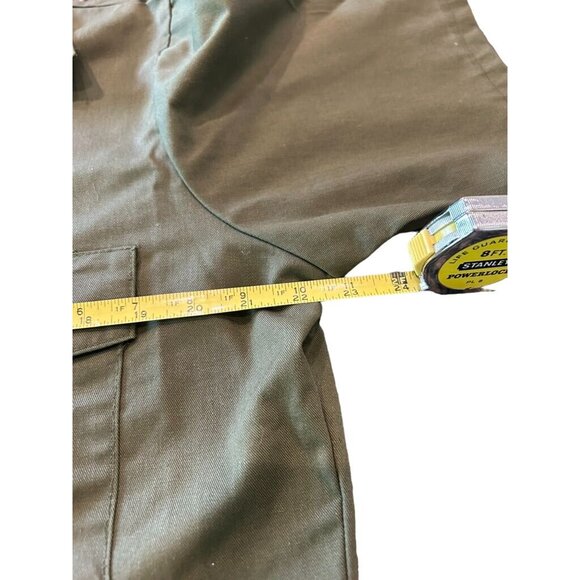 US Navy Seabees Utility Shirt 16.5x32 Short Sleeve Olive Green Button-Up - Picture 4 of 7